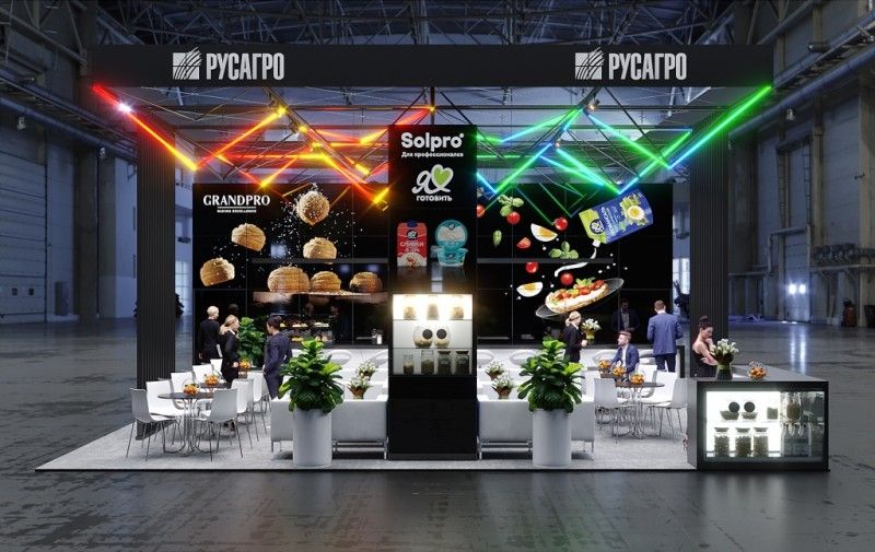 Выставочный стенд для ГК «Русагро» на выставке «Продэкспо 2022»