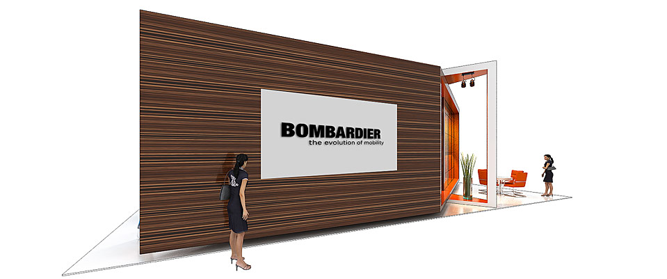 Выставочная конструкция Bombardier